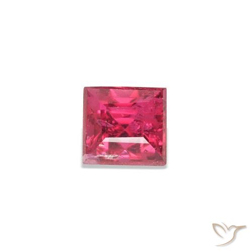 Spinello Rosa rossastra naturale da 0.29 ct, Taglio a baguette, VS