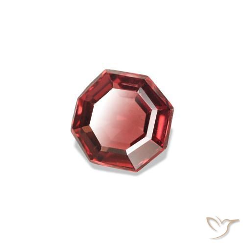 Spinello Vino Rosso Profondo naturale da 0.33 ct, Taglio smeraldo, VVS