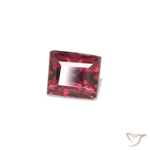 Spinello Rosso Cremisi Profondo naturale da 0.37 ct, Taglio a baguette, VVS