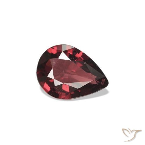 Spinello Rosso Sangue Profondo naturale da 0.42 ct, Forma a pera, VVS-VS