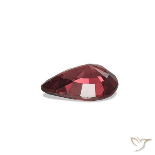 Spinello Rosso Sangue Profondo naturale da 0.42 ct, Forma a pera, VVS-VS