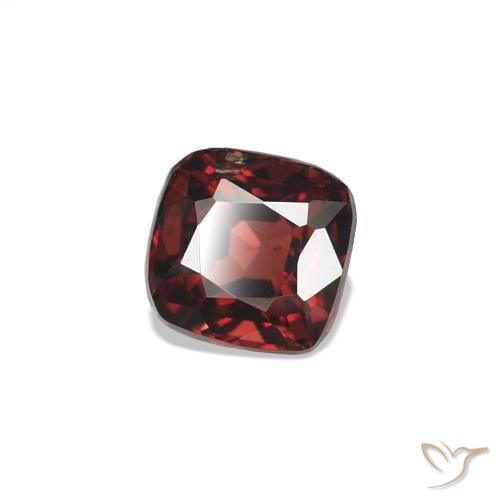 Spinello Rosso Sangue Profondo naturale da 0.81 ct, Taglio a cuscino, VVS-VS