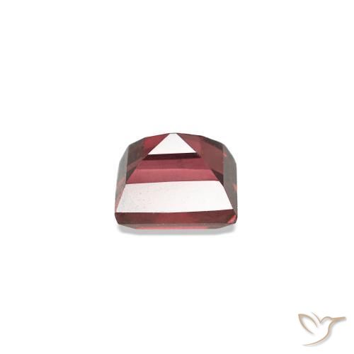 Spinello Rosso scuro naturale da 0.36 ct, Taglio a baguette, VVS-VS