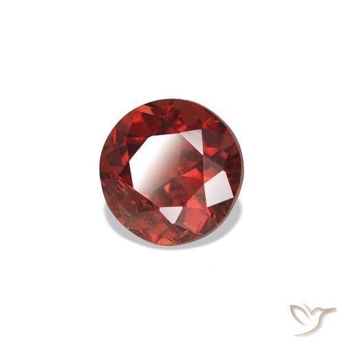 Spinello Rosso medio naturale da 0.51 ct, Taglio rotondo, VS