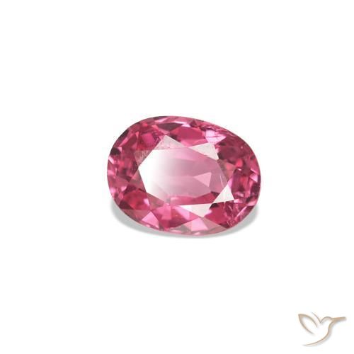 Spinello Rosso tendente al rosa naturale da 0.30 ct, Taglio ovale, VS