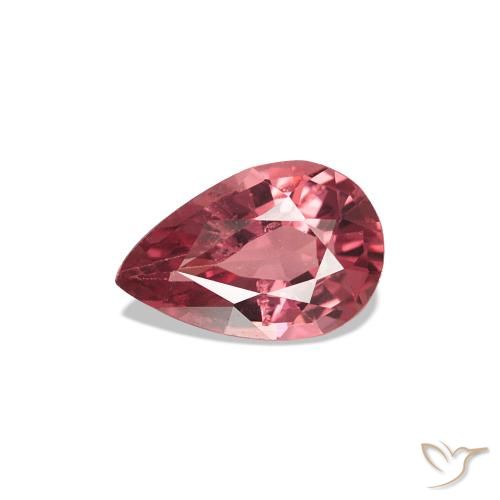 Spinello Rosso medio naturale da 0.47 ct, Forma a pera, VS
