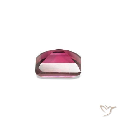 Spinello Rosso purpureo naturale da 0.26 ct, Taglio a baguette, VS