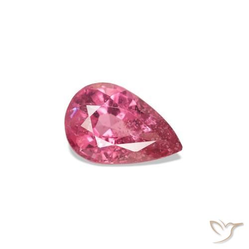 Spinello Rosa medio naturale da 0.28 ct, Forma a pera, VS-SI