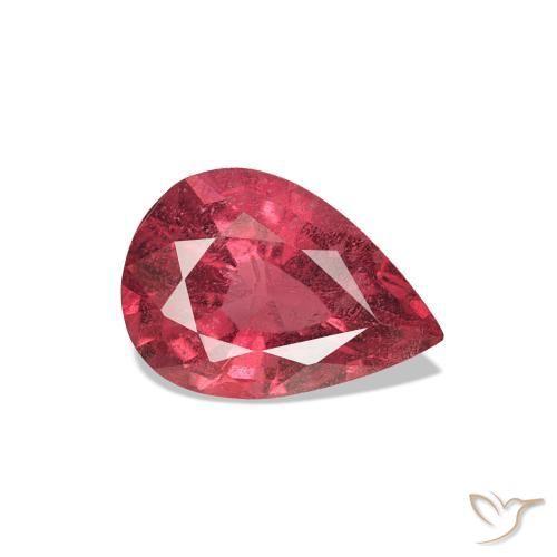 Spinello Rosso tendente al rosa naturale da 0.96 ct, Forma a pera, VS