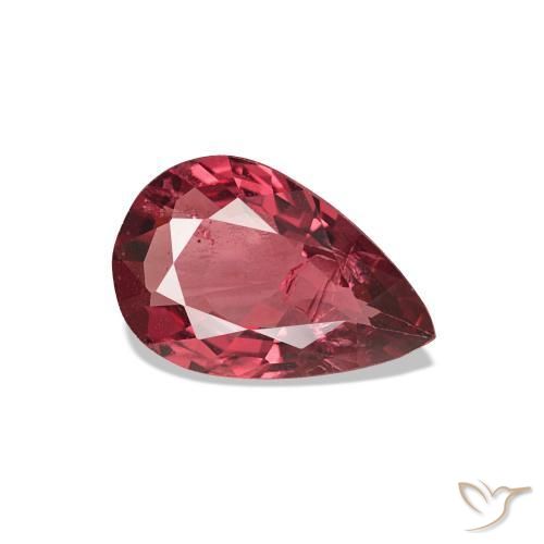 Spinello Vino Rosso Profondo naturale da 0.93 ct, Forma a pera, VS-SI