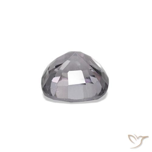 Spinello Medium Dark-Grey naturale da 0.80 ct, Taglio a cuscino, VS