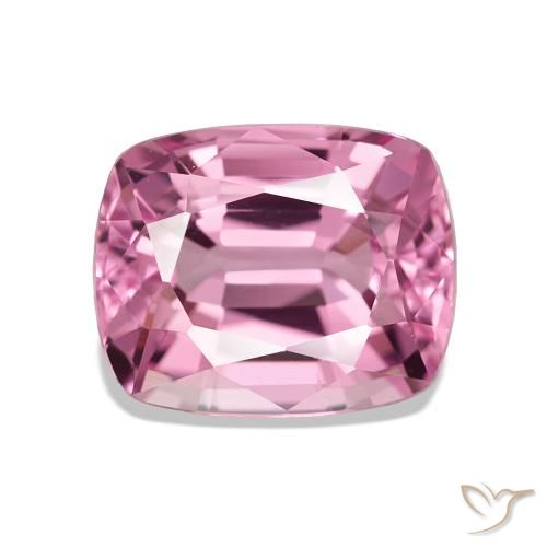 Spinello Rosa intenso naturale da 3.09 ct, Taglio a cuscino, VVS-VS