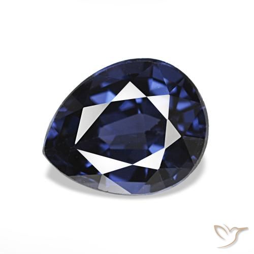 1.78ct Blu navy Spinello, Forma a pera, VVS