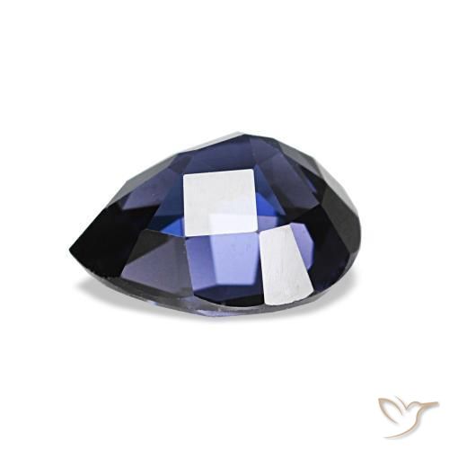 Spinello Blu navy naturale da 1.78 ct, Forma a pera, VVS