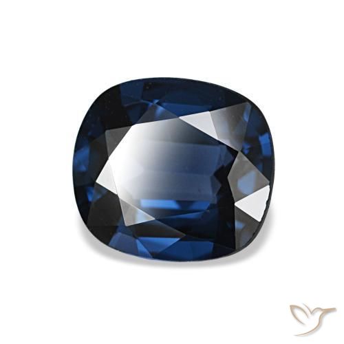 Spinello Blu notte naturale da 2.01 ct, Taglio a cuscino, VVS