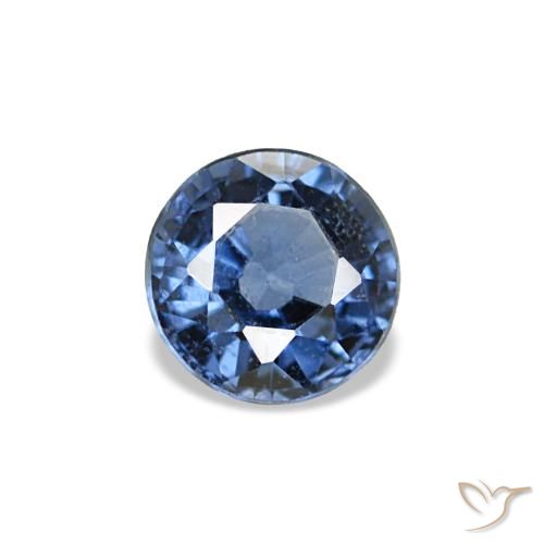 Spinello Blu navy naturale da 0.21 ct, Taglio rotondo, VS