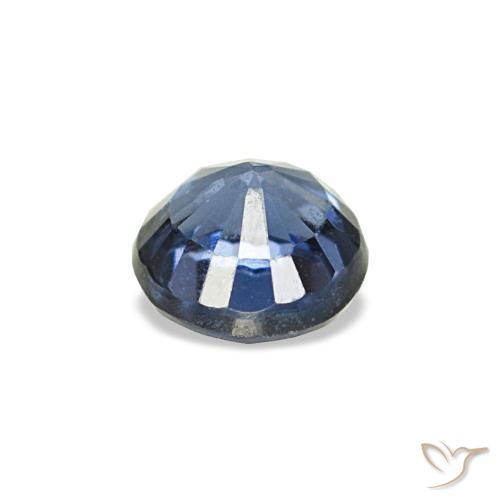 Spinello Blu navy naturale da 0.21 ct, Taglio rotondo, VS