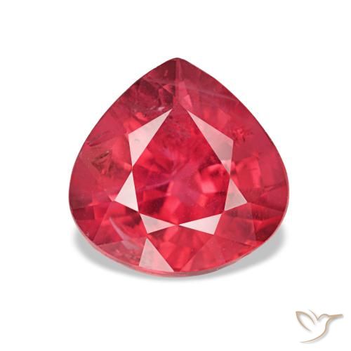 Spinello Rosso naturale da 2.02 ct, Forma a pera, VS-SI