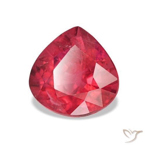 Spinello Rosso naturale da 2.02 ct, Forma a pera, VS-SI