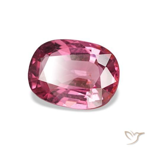 Spinello Rosa scuro naturale da 1.20 ct, Taglio a cuscino, VVS-VS
