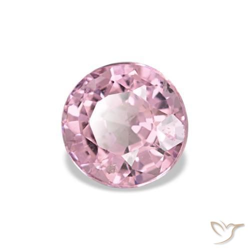 Spinello naturale rosa da 0,57 ct, taglio rotondo, VS