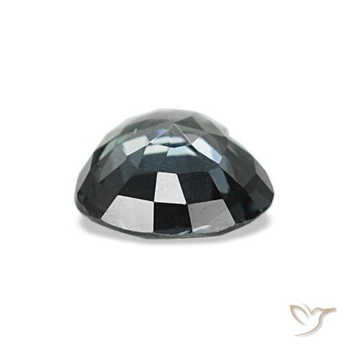 Spinello naturale grigio da 0,80 ct, a forma di cuore, VVS