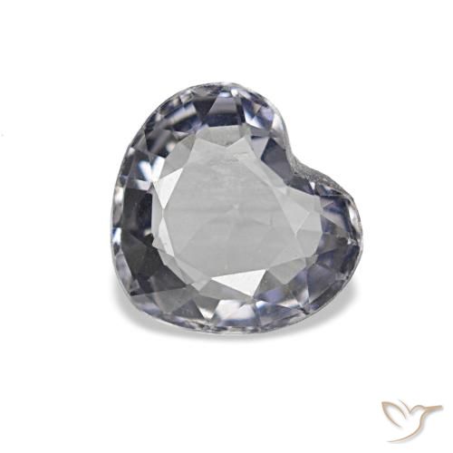 0.70ct grigio spinello, cuore, VVS
