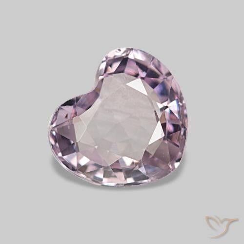 Spinello naturale rosa da 0,75 ct, a forma di cuore, VVS