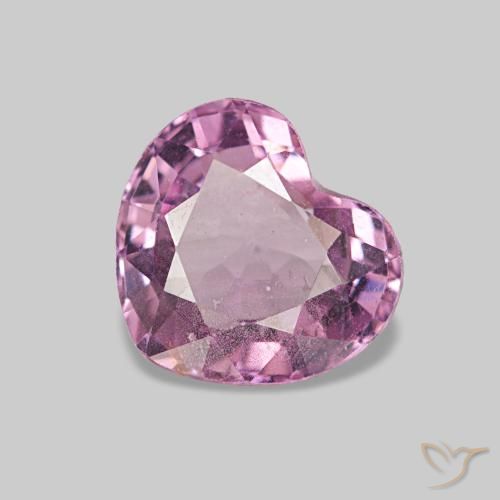 0.86ct rosa spinello, cuore, VS