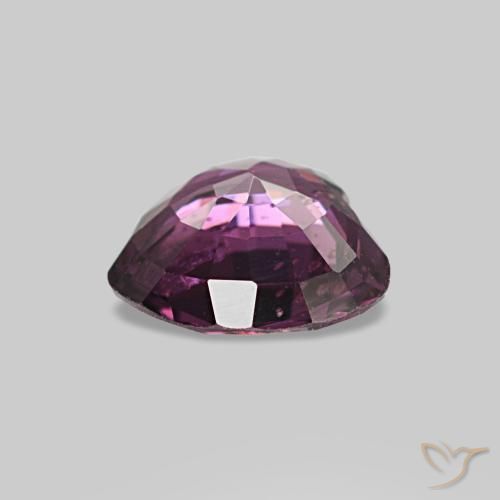 Spinello naturale porpora da 0,72 ct, a forma di cuore, VS