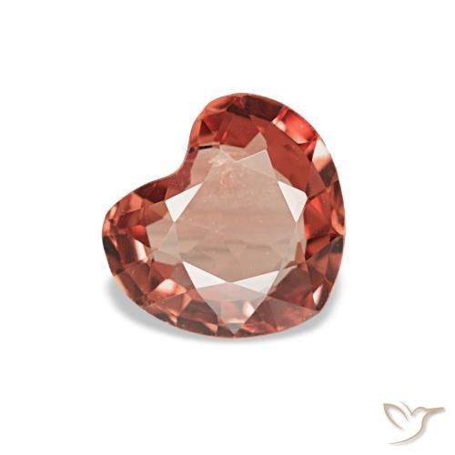 Spinello naturale rosso da 0,54 ct, a forma di cuore, VS