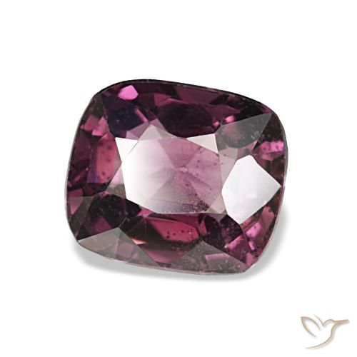 Spinello naturale porpora da 1,28 ct, taglio a cuscino, VVS-VS