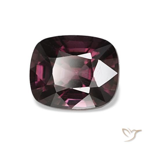 Spinello naturale porpora da 1,49 ct, taglio a cuscino, VVS-VS