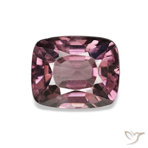Spinello naturale porpora da 1,13 ct, taglio a cuscino, VVS-VS