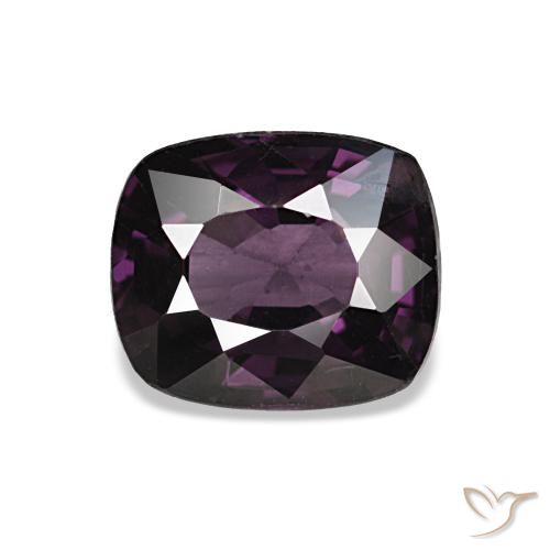 Spinello naturale porpora da 1,48 ct, taglio a cuscino, VVS-VS