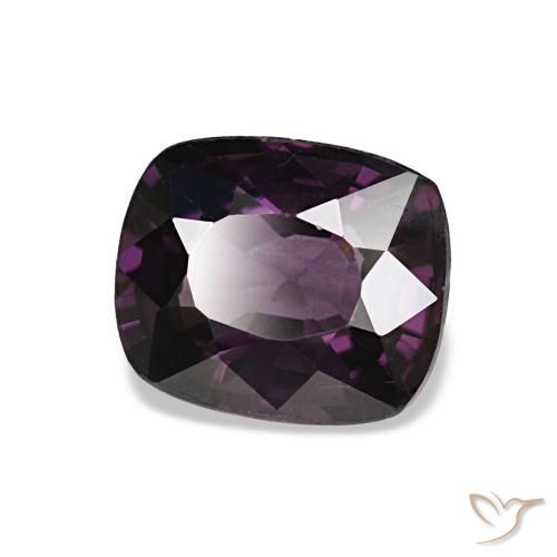 Spinello naturale porpora da 1,48 ct, taglio a cuscino, VVS-VS