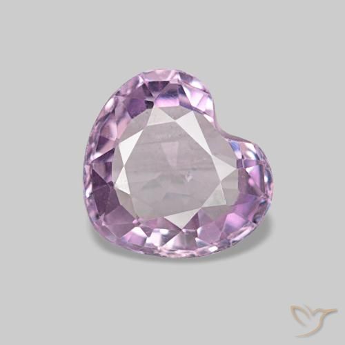 Spinello naturale rosa da 0,61 ct, a forma di cuore, VS