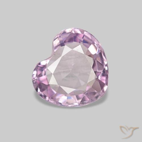 Spinello naturale rosa da 0,61 ct, a forma di cuore, VS