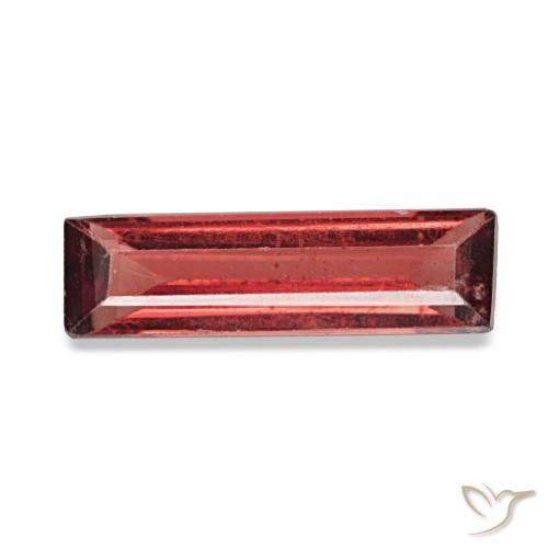 0.72ct rosso spinello, baguette, VVS-VS