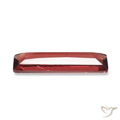 Spinello naturale rosso da 0,72 ct, baguette, VVS-VS