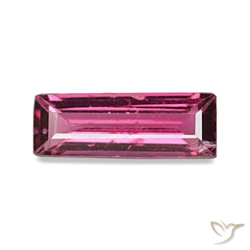Spinello naturale porpora da 0,60 ct, baguette, VVS-VS