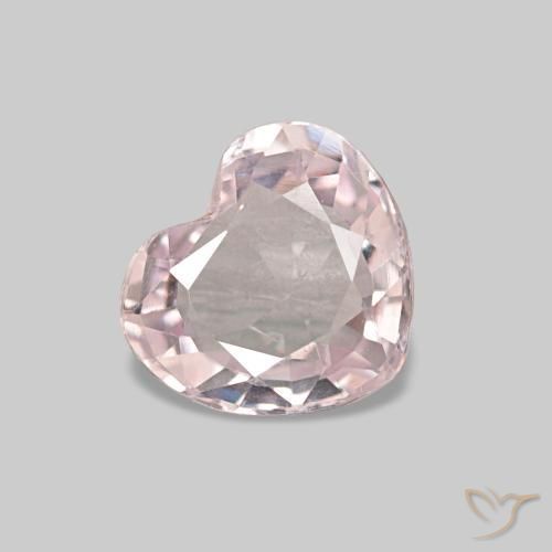 Spinello naturale rosa da 0,71 ct, a forma di cuore, VVS-VS