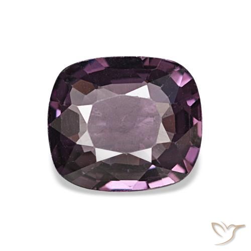 Spinello naturale porpora da 1,02 ct, taglio a cuscino, VVS-VS