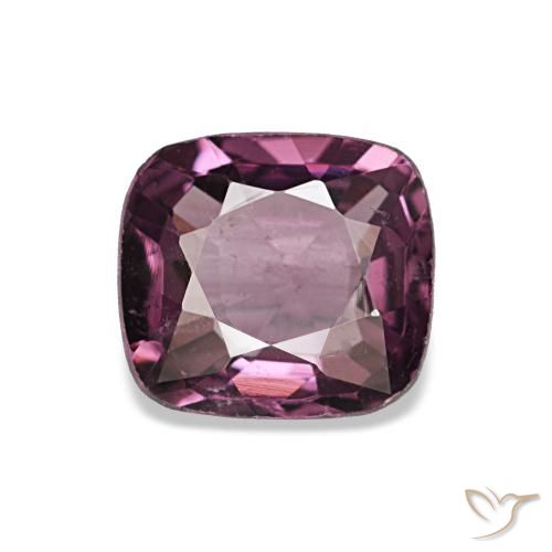 Spinello naturale porpora da 0,95 ct, taglio a cuscino, VVS-VS