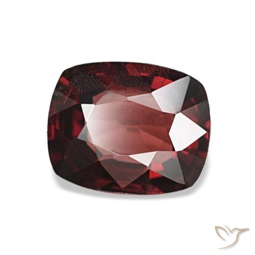 Spinello naturale rosso da 1,10 ct, taglio a cuscino, VS