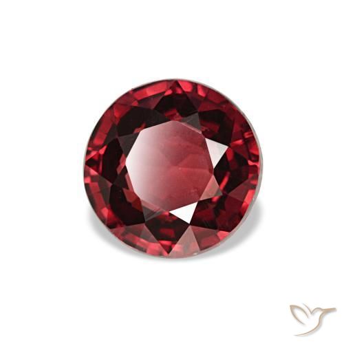 Spinello naturale rosso da 1,18 ct, taglio rotondo, VVS-VS