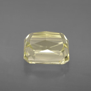 Spodumene naturale giallo da 5,34 ct, taglio smeraldo, VVS-VS