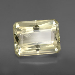 Spodumene Giallo chiaro naturale da 6.86 ct, Taglio smeraldo, VS-SI