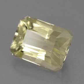 Spodumene naturale giallo da 7,03 ct, taglio smeraldo, VS