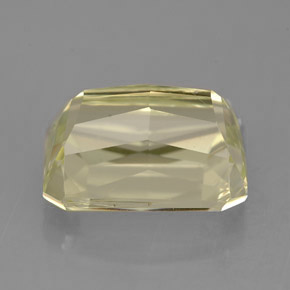 Spodumene naturale giallo da 7,03 ct, taglio smeraldo, VS